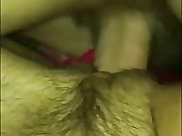 Cumming on sitters hairy cunt
