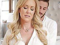 Ravishing blond damsel, Brandi Enjoy is impatiently fellating her step- sonnie's knob before getting plumbed