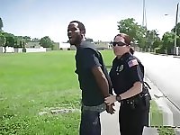 Milf cops take advantage of desperate criminal with a big cock