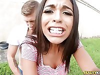 Hot Latina teen Vienna Black gets screwed outdoors