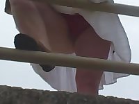 Public crotchless panty show