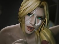 3D cartoon porn video with big facials
