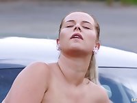 Nikky Dream in PissingInAction - Hardcore Pissing Action On A Parking