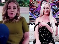Two web cam models enjoy virtual masturbation