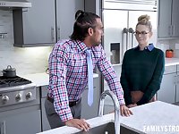 Sexual delight for this nerdy looking blonde with crazy ideas