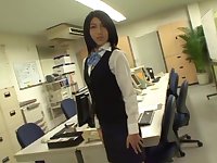 Gangbang in the office with hot ass secretary Saionji Reo. HD