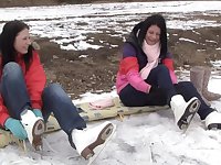 Hot amateur girls Lussy and Lara Sweet moans while having sex