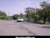Cute Teen With Braces And A Big Juicy Ass Kizzy Sixx Fucked By Stranger After Biking Accident