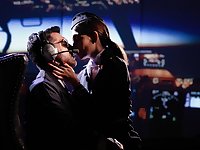 Horny pilot fucking Subil Arch and Anna De Ville in a threesome