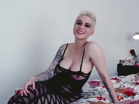 Homemade video of horny blonde Mila Milan giving a sloppy BJ