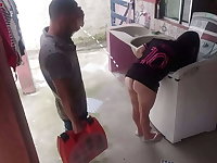 Married lady rewards repairman with raunchy striptease as hubbys away