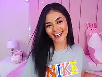 Gorgeous chick enjoys while fingering her puss in a homemade video