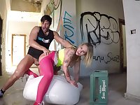 big cock makes blonde MILF scream for more in public XXX