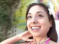 Horny Uber-Sexy Brunette Takes It All in From the Ass on Ginormous Lollipop - Hottest XXX Porn!