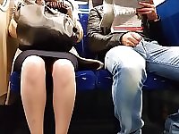 Morning Upskirt on Train